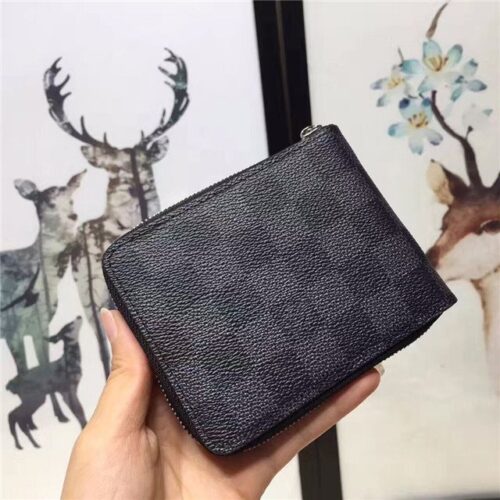 High Quality Luxury Louis Vuitton Zip Compact Wallet (Damier Graphite) product detail