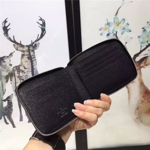 High Quality Luxury Louis Vuitton Zip Compact Wallet (Damier Graphite) product detail