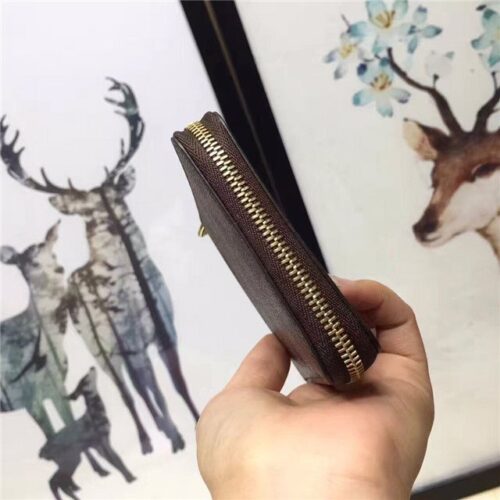 High Quality Luxury Louis Vuitton Zip Compact Wallet (Damier Ebene) product detail