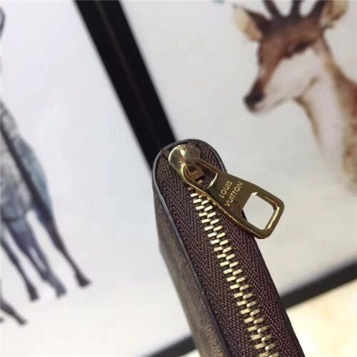 High Quality Luxury Louis Vuitton Zip Compact Wallet (Damier Ebene) product detail