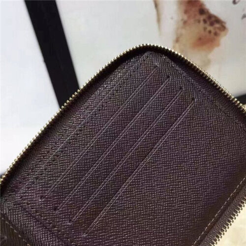 High Quality Luxury Louis Vuitton Zip Compact Wallet (Damier Ebene) product detail