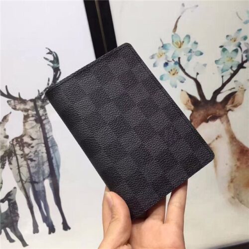 High Quality Luxury Louis Vuitton Passport Cover Damier Graphite