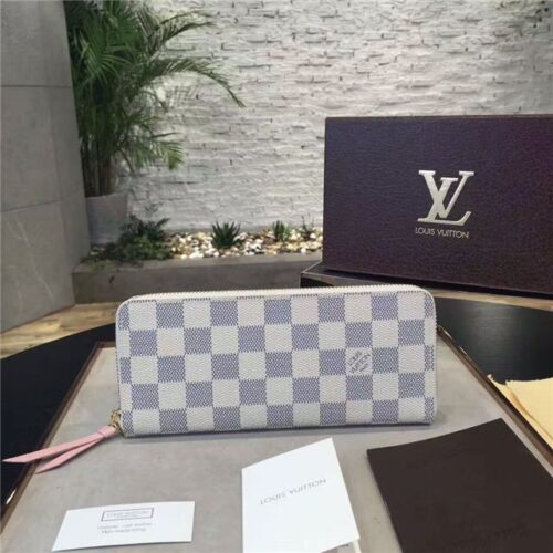 High Quality Luxury Louis Vuitton Azur Clemence Wallet Rose Ballerine