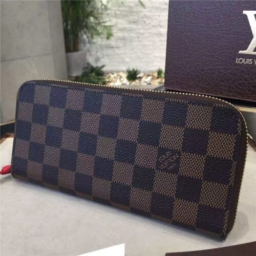 High Quality Luxury Louis Vuitton Damier Clemence Wallet Brown product detail