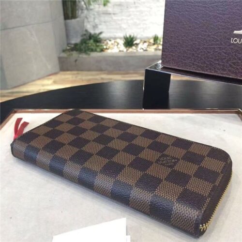 High Quality Luxury Louis Vuitton Damier Clemence Wallet Brown product detail