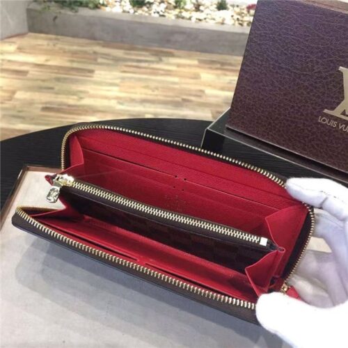 High Quality Luxury Louis Vuitton Damier Clemence Wallet Brown product detail