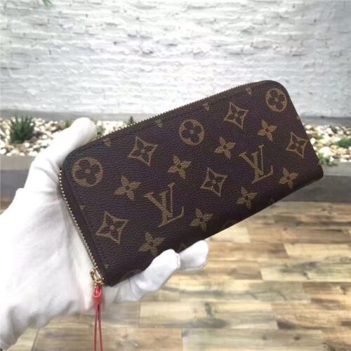 High Quality Luxury Louis Vuitton Monogram Clemence Wallet Poppy alternate view