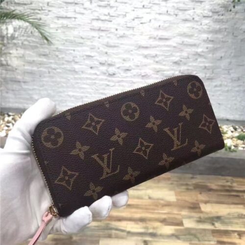 High Quality Luxury Louis Vuitton Monogram Clemence Wallet Rose Ballerine product detail