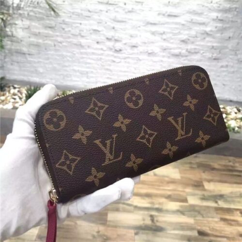 High Quality Luxury Louis Vuitton Monogram Clemence Wallet Fuchsia product detail