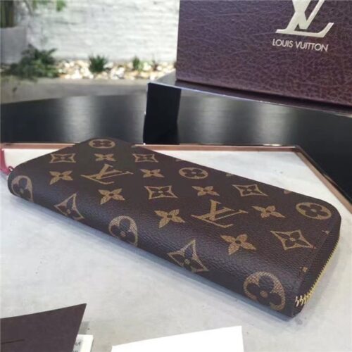 High Quality Luxury Louis Vuitton Monogram Clemence Wallet Fuchsia product detail