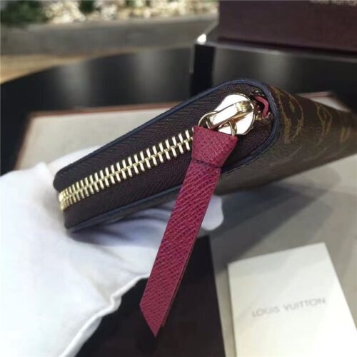 High Quality Luxury Louis Vuitton Monogram Clemence Wallet Fuchsia product detail