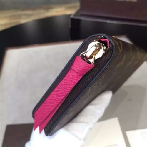 High Quality Luxury Louis Vuitton Monogram Clemence Wallet Hot Pink product detail