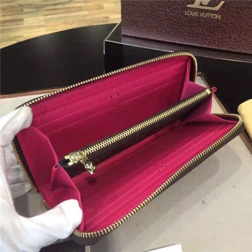 High Quality Luxury Louis Vuitton Monogram Clemence Wallet Hot Pink product detail