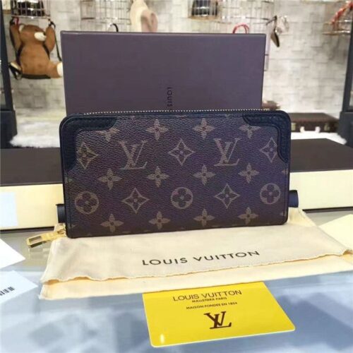 High Quality Luxury Louis Vuitton Zippy Wallet Retiro Noir