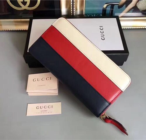 High Quality Luxury Gucci Queen Margaret Leather Zip Around Wallet (Varied Colors) product detail