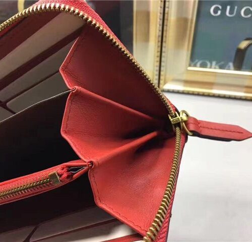 High Quality Luxury Gucci Queen Margaret Leather Zip Around Wallet (Varied Colors) product detail