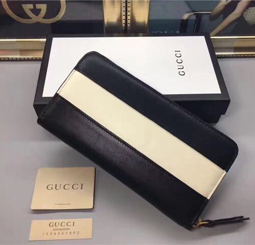 High Quality Luxury Gucci Queen Margaret Leather Zip Around Wallet (Varied Colors) product detail