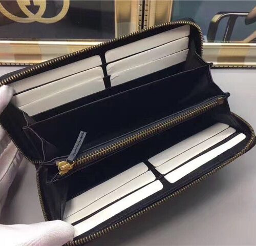 High Quality Luxury Gucci Queen Margaret Leather Zip Around Wallet (Varied Colors) product detail