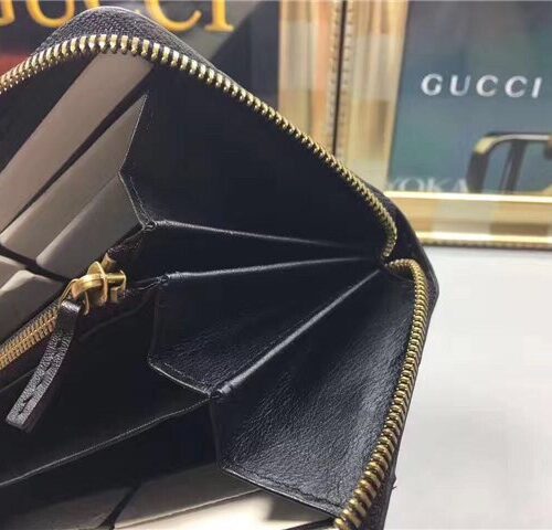 High Quality Luxury Gucci Queen Margaret Leather Zip Around Wallet (Varied Colors) product detail