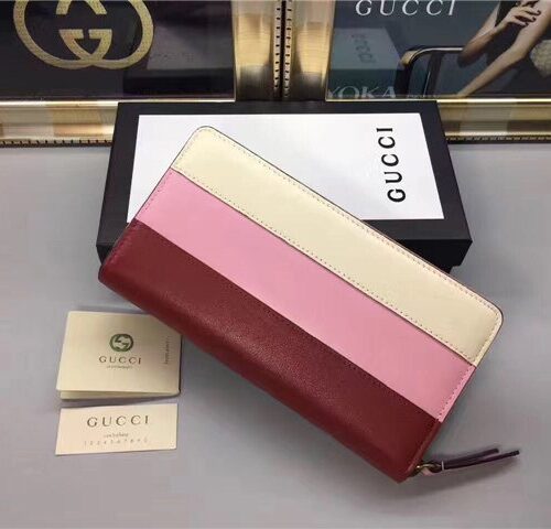 High Quality Luxury Gucci Queen Margaret Leather Zip Around Wallet (Varied Colors) product detail