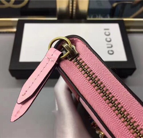 High Quality Luxury Gucci Queen Margaret Leather Zip Around Wallet (Varied Colors) product detail