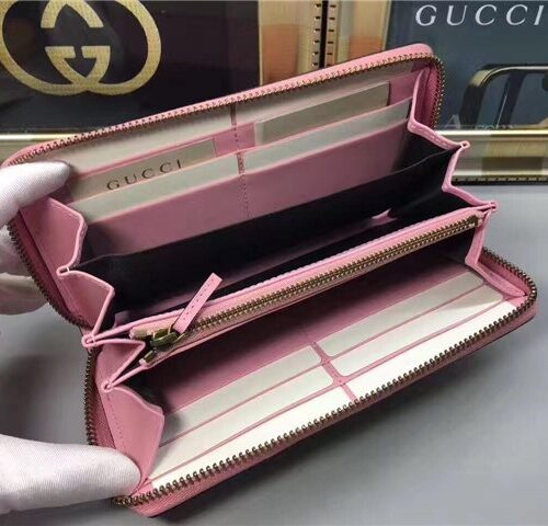 High Quality Luxury Gucci Queen Margaret Leather Zip Around Wallet (Varied Colors) product detail