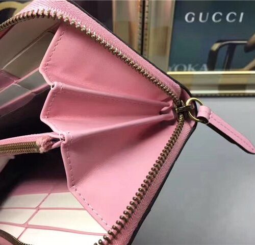 High Quality Luxury Gucci Queen Margaret Leather Zip Around Wallet (Varied Colors) product detail