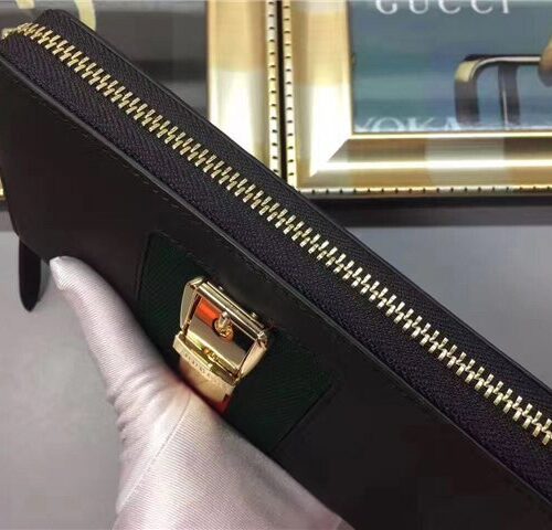 High Quality Luxury Gucci Sylvie Leather Zip Around Wallet (Varied Colors) product detail