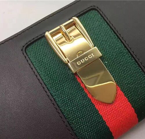 High Quality Luxury Gucci Sylvie Leather Zip Around Wallet (Varied Colors) product detail