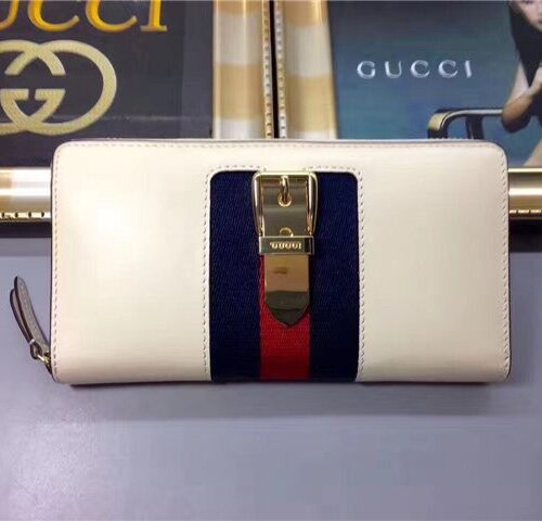High Quality Luxury Gucci Sylvie Leather Zip Around Wallet (Varied Colors) product detail