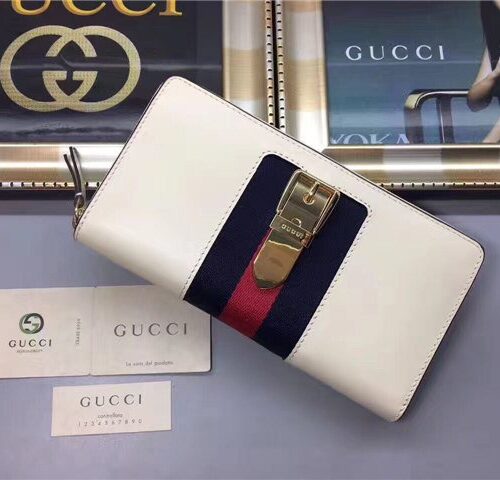 High Quality Luxury Gucci Sylvie Leather Zip Around Wallet (Varied Colors) product detail