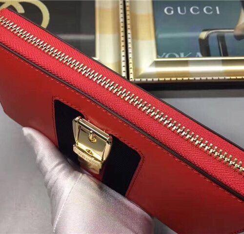 High Quality Luxury Gucci Sylvie Leather Zip Around Wallet (Varied Colors) product detail