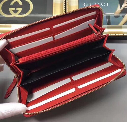 High Quality Luxury Gucci Sylvie Leather Zip Around Wallet (Varied Colors) product detail