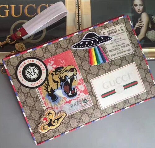 High Quality Luxury Gucci Courrier GG Supreme Pouch (Varied Colors)