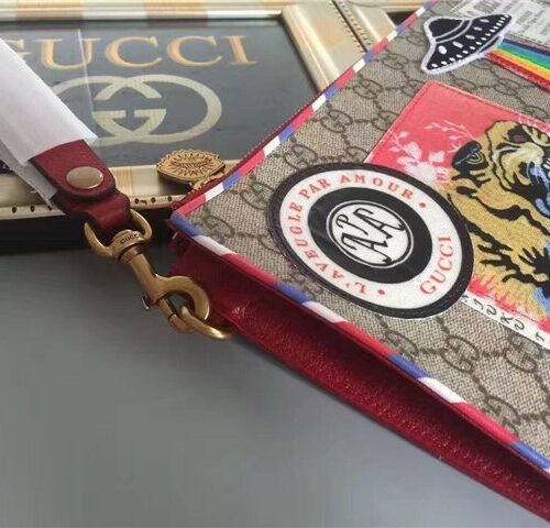 High Quality Luxury Gucci Courrier GG Supreme Pouch (Varied Colors) product detail