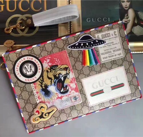 High Quality Luxury Gucci Courrier GG Supreme Pouch (Varied Colors) product detail