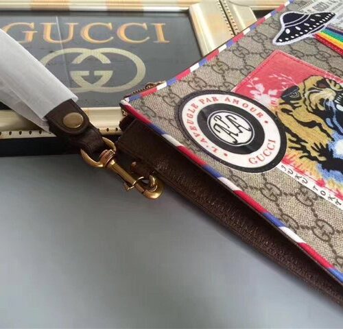 High Quality Luxury Gucci Courrier GG Supreme Pouch (Varied Colors) product detail