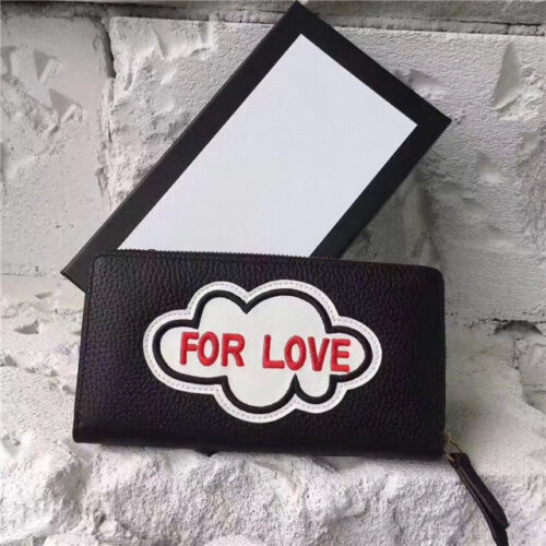 High Quality Luxury Gucci Leather Zip Around Wallet With Mouth (2 Colors) product detail