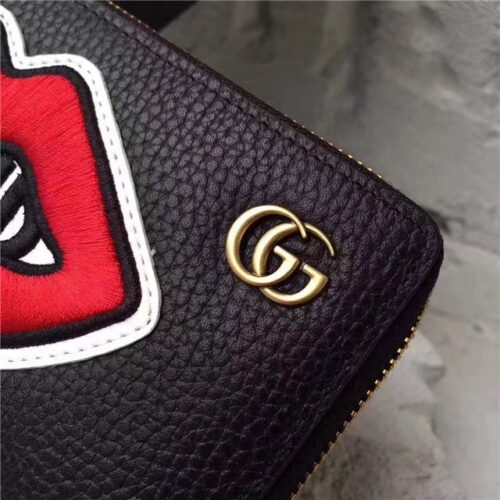 High Quality Luxury Gucci Leather Zip Around Wallet With Mouth (2 Colors) product detail