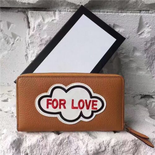 High Quality Luxury Gucci Leather Zip Around Wallet With Mouth (2 Colors) product detail