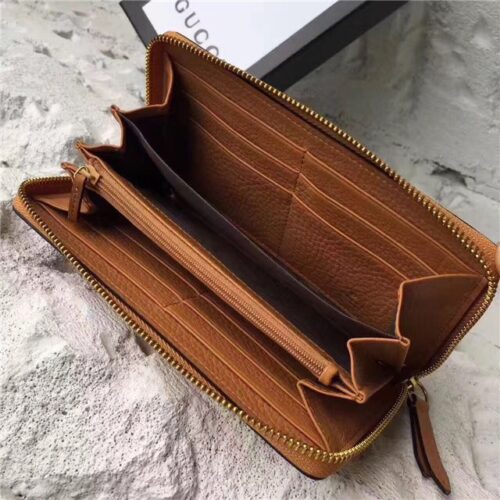High Quality Luxury Gucci Leather Zip Around Wallet With Mouth (2 Colors) product detail