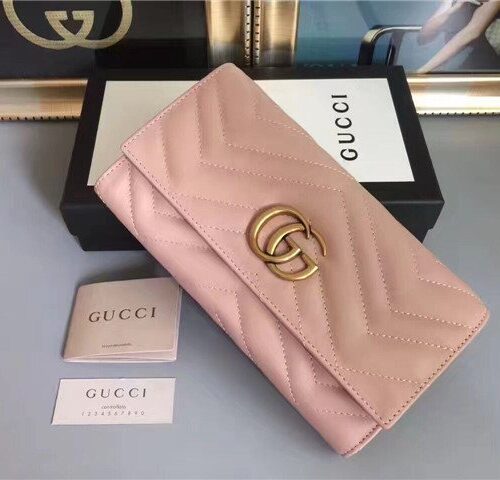 High Quality Luxury Gucci GG Marmont Continental Wallet (Varied Colors) product detail