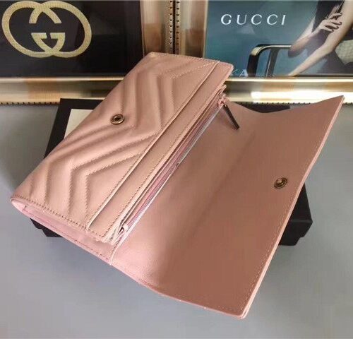 High Quality Luxury Gucci GG Marmont Continental Wallet (Varied Colors) product detail