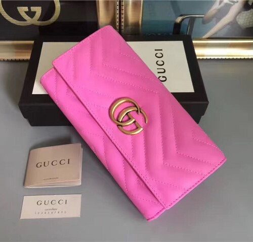 High Quality Luxury Gucci GG Marmont Continental Wallet (Varied Colors) product detail