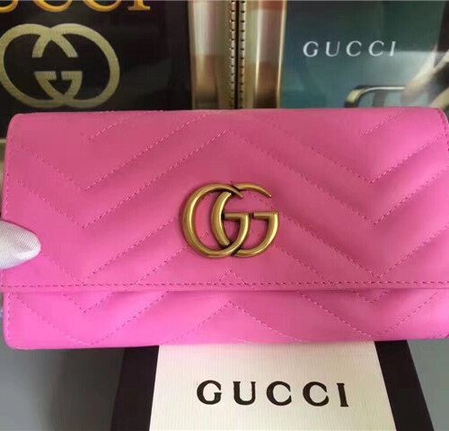 High Quality Luxury Gucci GG Marmont Continental Wallet (Varied Colors) product detail