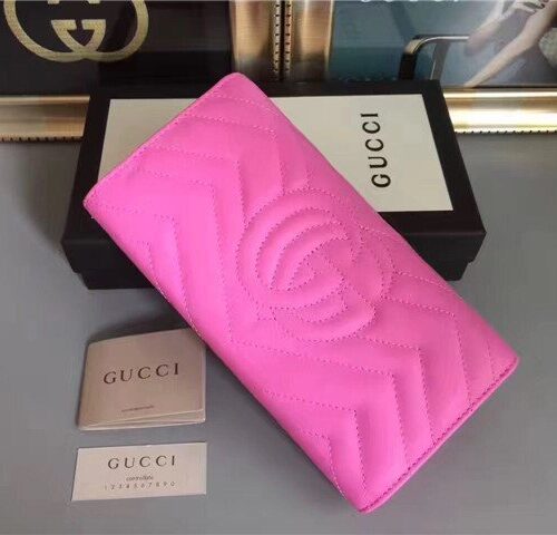 High Quality Luxury Gucci GG Marmont Continental Wallet (Varied Colors) product detail
