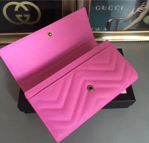 High Quality Luxury Gucci GG Marmont Continental Wallet (Varied Colors) product detail