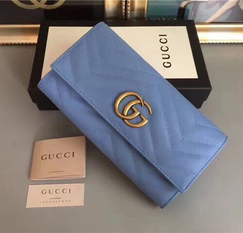 High Quality Luxury Gucci GG Marmont Continental Wallet (Varied Colors) product detail