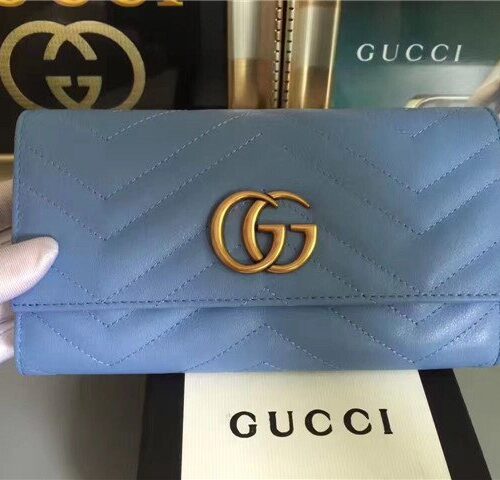 High Quality Luxury Gucci GG Marmont Continental Wallet (Varied Colors) product detail