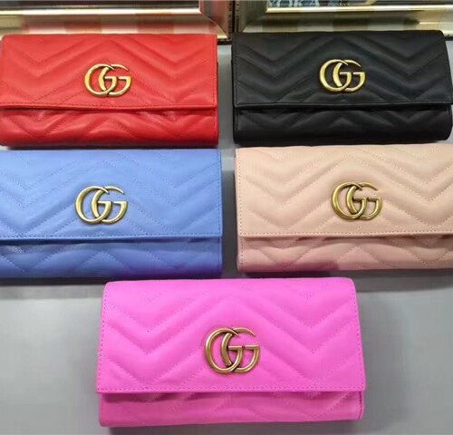 High Quality Luxury Gucci GG Marmont Continental Wallet (Varied Colors) product detail